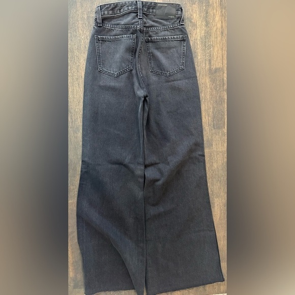 Studio R330 Rigid Wide Leg Black Jeans - Picture 4 of 6